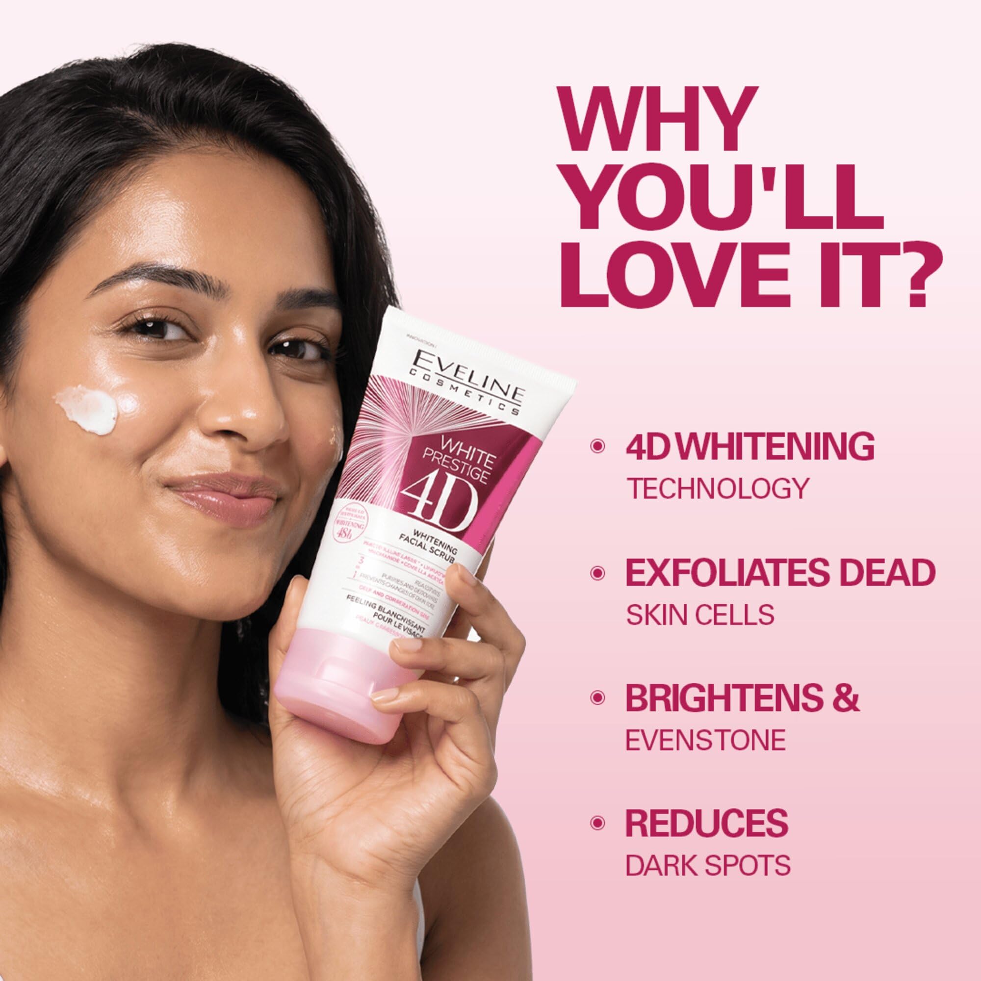 Eveline Cosmetics White Prestige 4D Whitening Facial Scrub